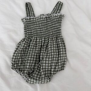 Amazon Green Checkered Kids Bodysuit